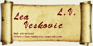 Lea Vesković vizit kartica